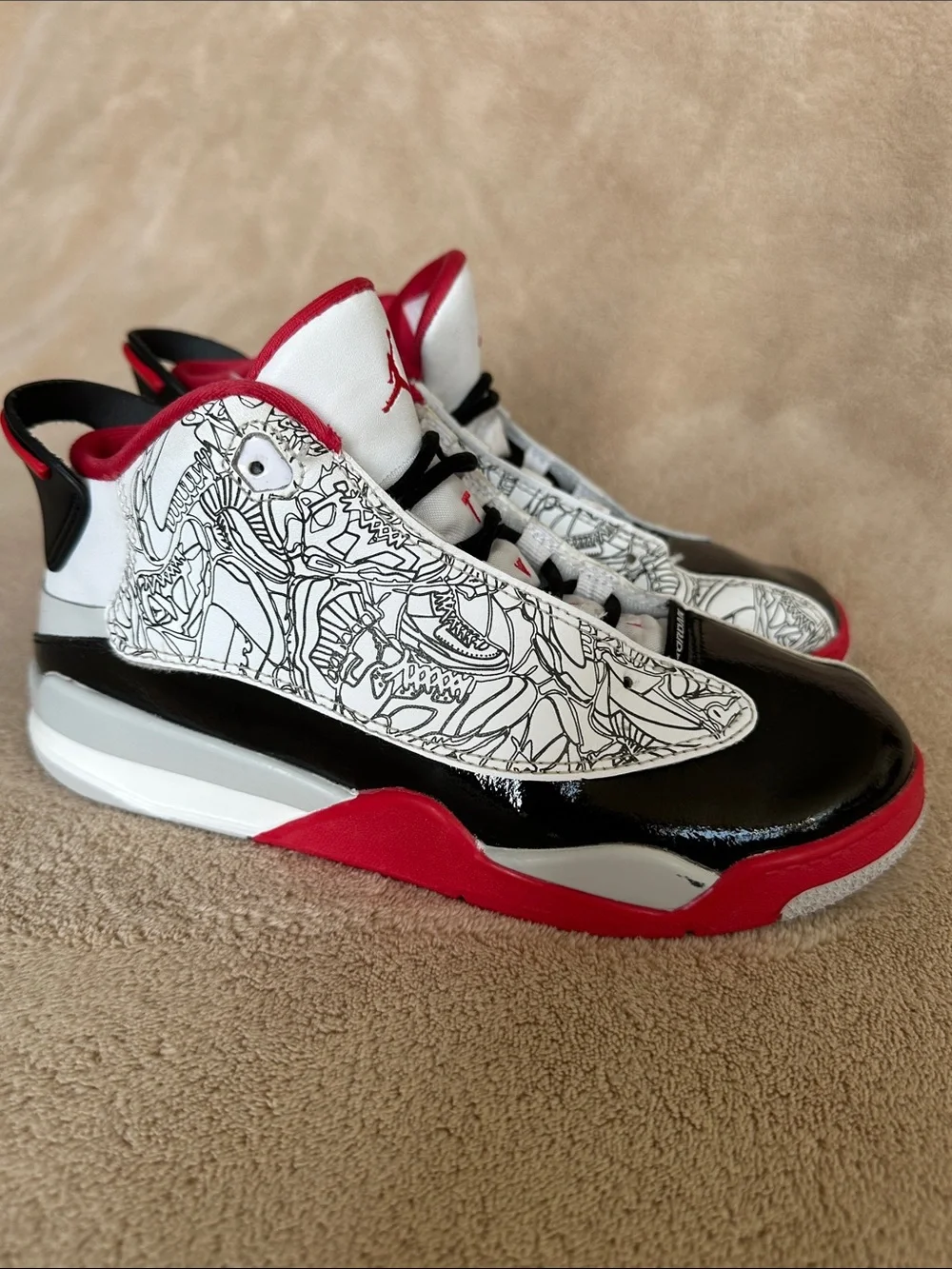 Jordan Kids Dub Zero “varsity Red” Size 3y